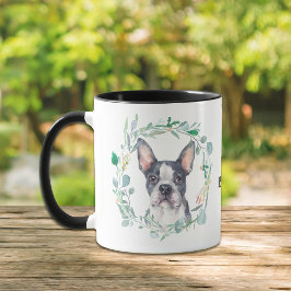 Liebe My Boston Terrier Wreath Coffee Tasse