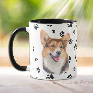 Liebe My Cardigan Welsh Corgi Dog Pawprint Tasse