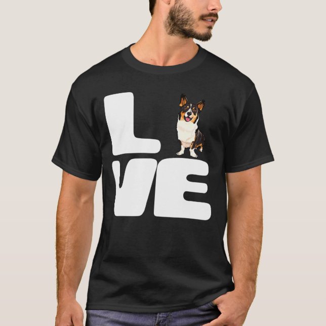 Liebe My Cardigan Welsh Corgi Dog T-Shirt (Vorderseite)