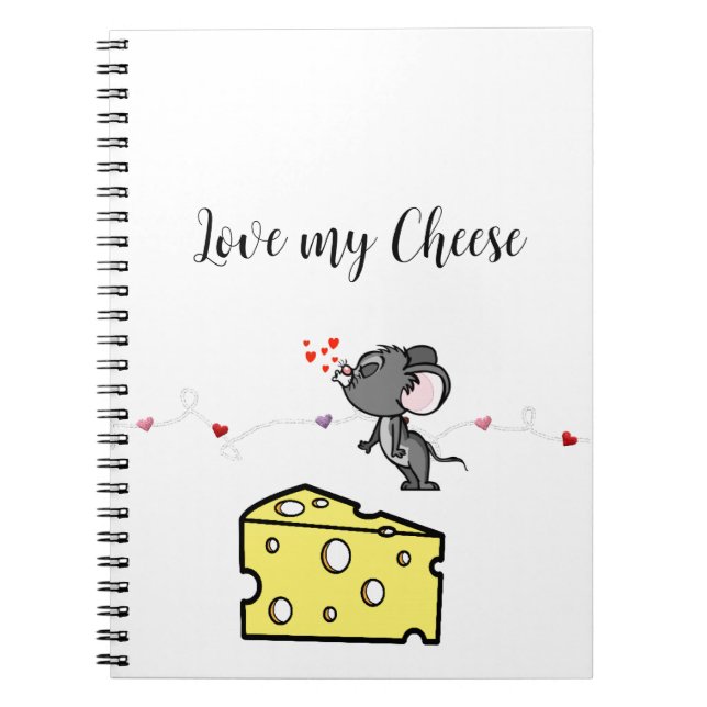Liebe my Chei Mouse Notebook Notizblock (Vorderseite)