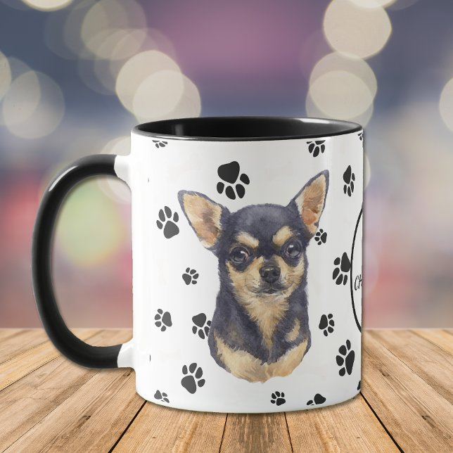 Liebe My Chihuahua Dog Pawprint Tasse (Von Creator hochgeladen)