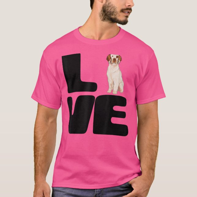Liebe My Clumber Spaniel Dog T-Shirt (Vorderseite)