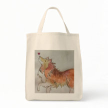 Liebe My Collie Shopping Tasche