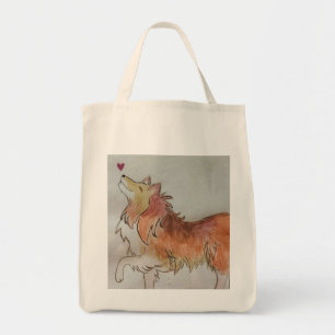Liebe My Collie Shopping Tasche