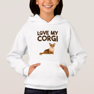 LIEBE MY CORGI mit Hunde-Illustration Hoodie