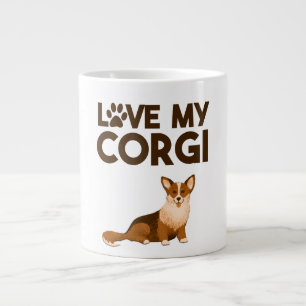 LIEBE MY CORGI mit Hunde-Illustration Jumbo-Tasse