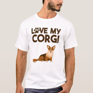 LIEBE MY CORGI mit Hunde-Illustration T-Shirt