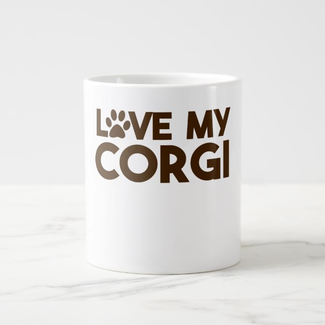 LIEBE MY CORGI PAW Jumbo-Tasse (Vorderseite)