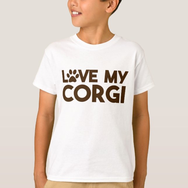 LIEBE MY CORGI PAW T-Shirt (Vorderseite)