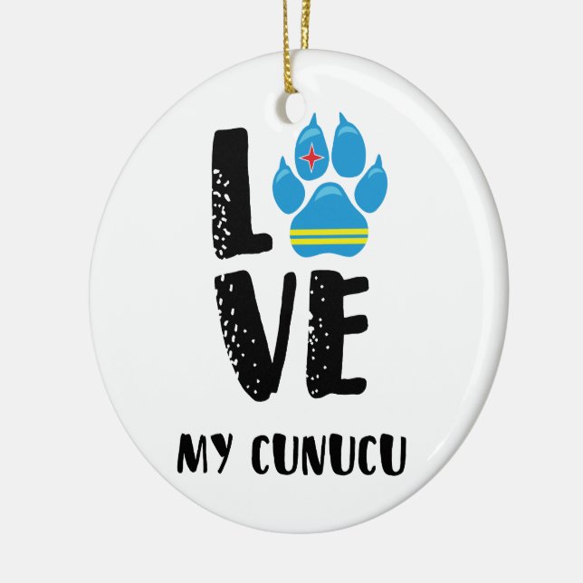 Liebe MY CUNUCU (schwarze Buchstaben) - Ornament (Links)