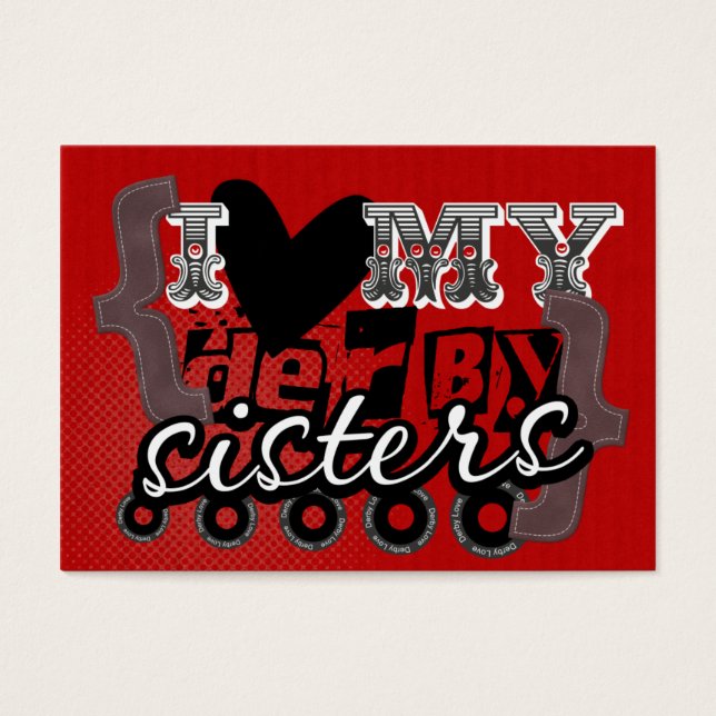 Liebe My Derby Sisters Mini-Mitteilungskarten (Vorderseite)