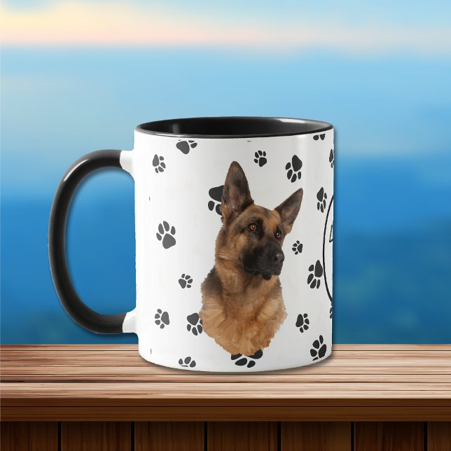Liebe My German Shepherd Dog Pawprint Tasse (Von Creator hochgeladen)