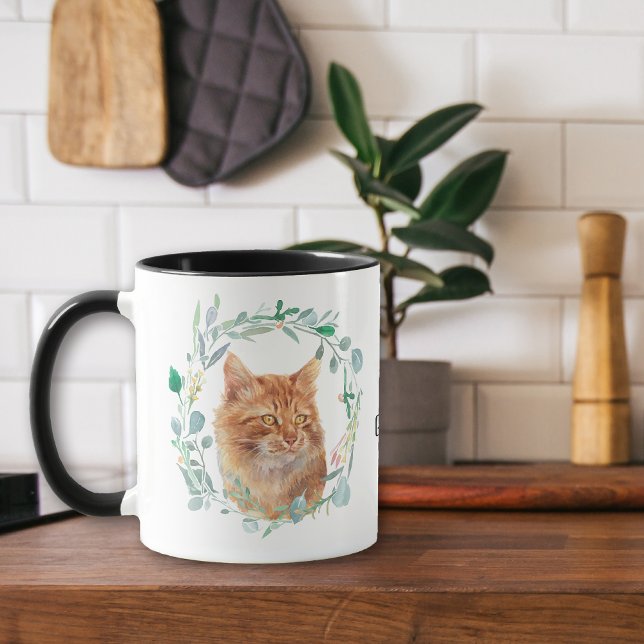 Liebe My Ginger Cat Wreath Coffee Tasse (Von Creator hochgeladen)
