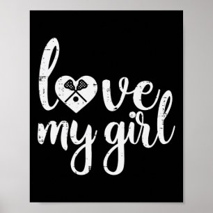 Liebe My Girl Lacrosse Lax Player Mama Vater Freun Poster