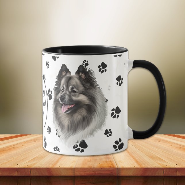 Liebe My Keeshond Dog Pawprint Tasse (Von Creator hochgeladen)
