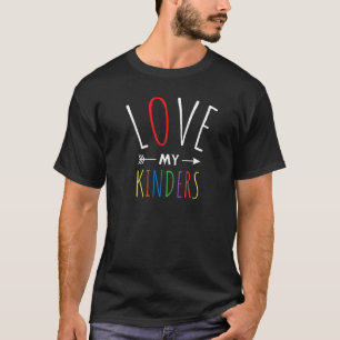 Liebe My Kinders Kindergarten Niedlich Lehrer T-Shirt