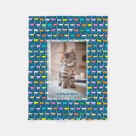 Liebe My Kitty Your Custom Foto Cat Drucken Sie Aq Fleecedecke