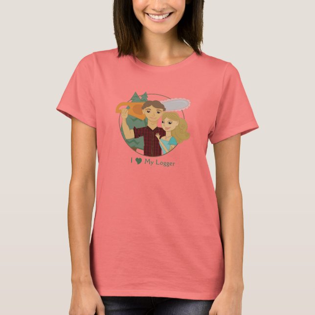 Liebe My Logger Ringer-T-Shirt T-Shirt (Vorderseite)