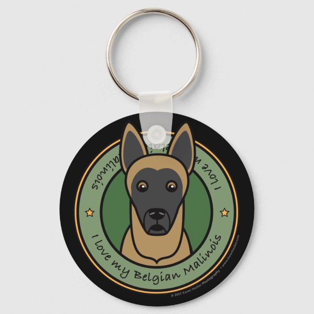 Liebe My Malinois Schlüsselanhänger (Vorderseite)