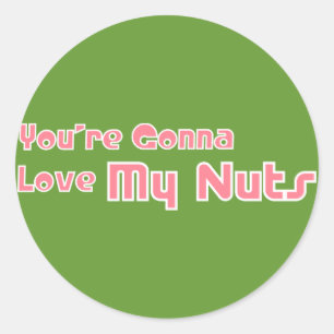 Liebe My Nuts Runder Aufkleber