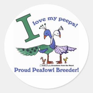 Liebe My Peeps Breeders Runder Aufkleber