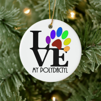 LIEBE My Polydactyl Keramik Ornament