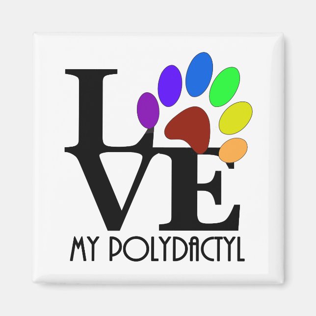LIEBE My Polydactyl Magnet (Vorne)