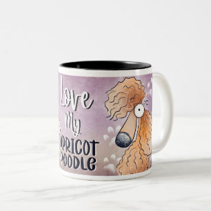 Liebe My Red Poodle Cartoon 11oz Zweifarbige Tasse