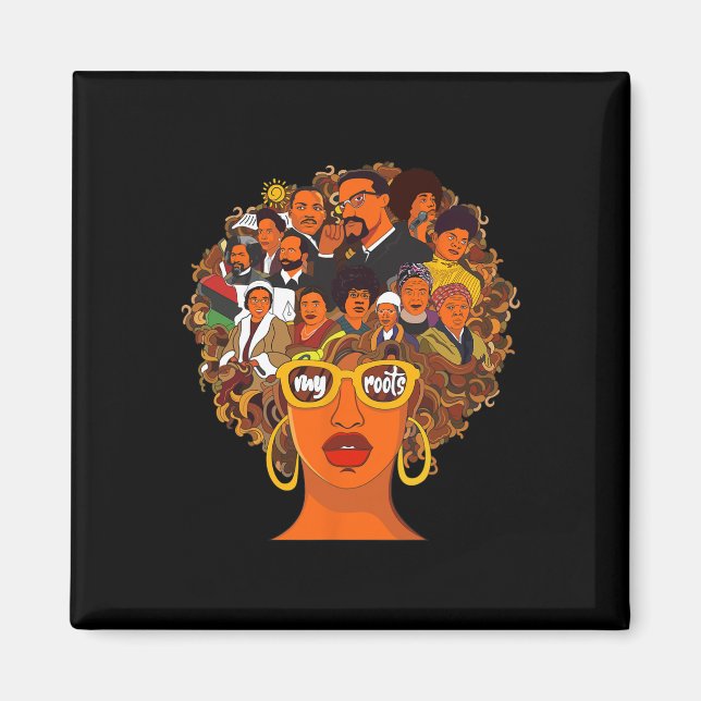 Liebe My Roots Back Power Black History Monat N Magnet (Vorne)