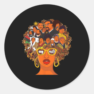 Liebe My Roots Back Power Black History Monat N Runder Aufkleber