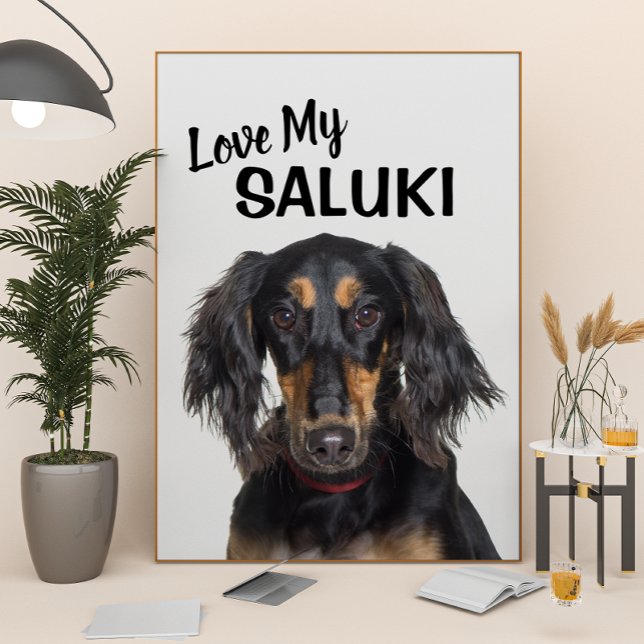 Liebe My Saluki Portrait Poster (Von Creator hochgeladen)