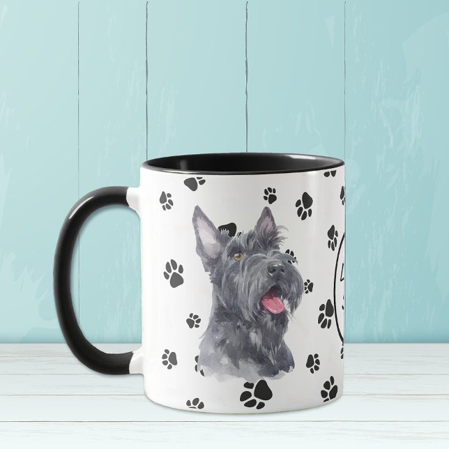 Liebe My Scottish Terrier Dog Pawprint Tasse (Von Creator hochgeladen)