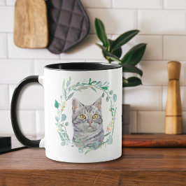 Liebe My Tabby Cat Wreath Kaffee Tasse