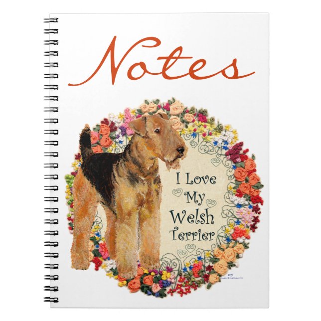 Liebe My Welsh Terrier Notizblock (Vorderseite)