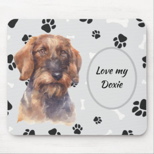 Liebe My Wire Dackel Hund Pawprint Mousepad