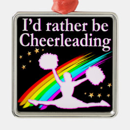 LIEBE NACH CHEERLEAD SILBERNES ORNAMENT