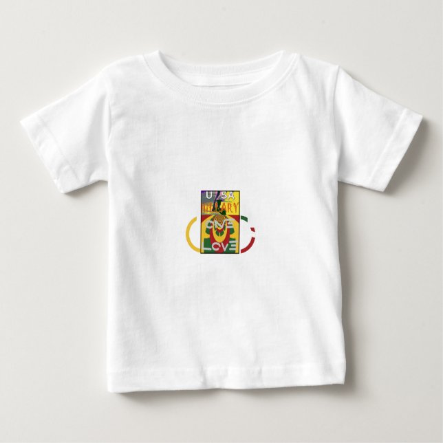 Liebe-Nachricht in Rasta-Farbdrucken Baby T-shirt (Vorderseite)