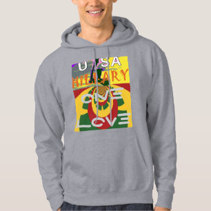 Liebe-Nachricht in Rasta-Farbdrucken Hoodie