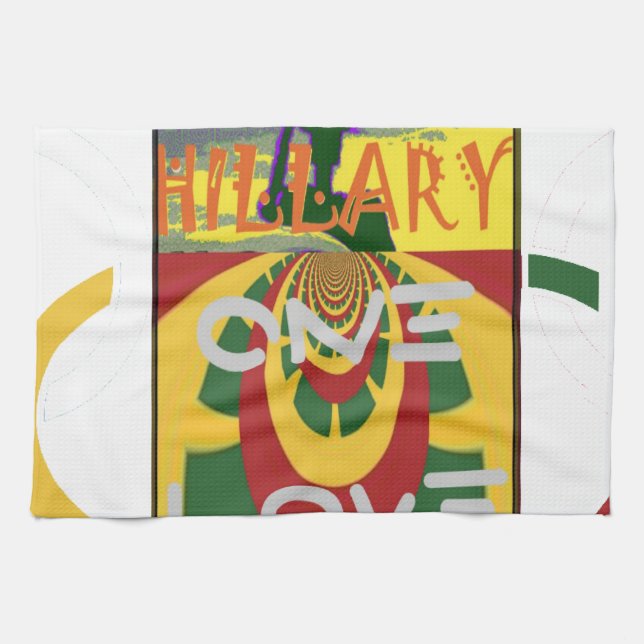 Liebe-Nachricht in Rasta-Farbdrucken Küchentuch (Horizontal)