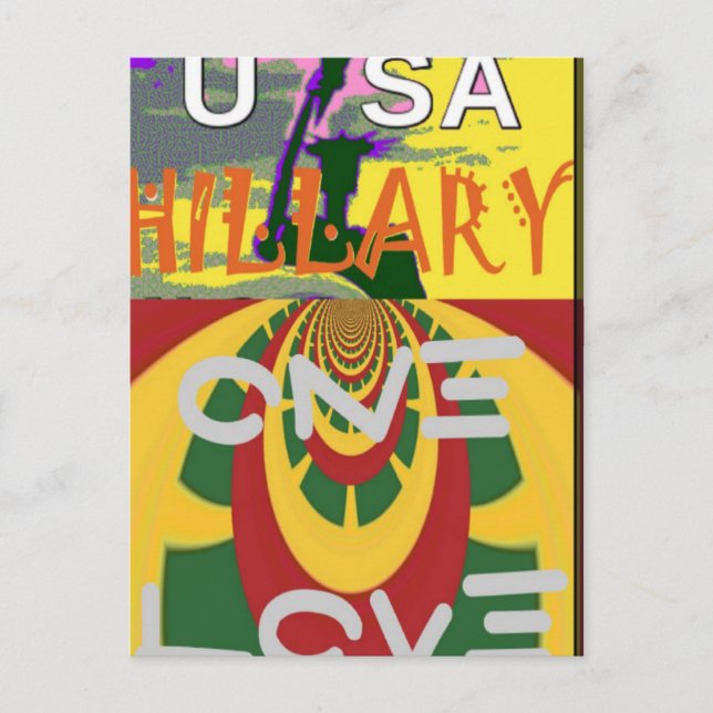 Liebe-Nachricht in Rasta-Farbdrucken Postkarte (Vorderseite)