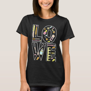 Liebe Nageltechniker Maniküre Künstlerin Frau Poli T-Shirt