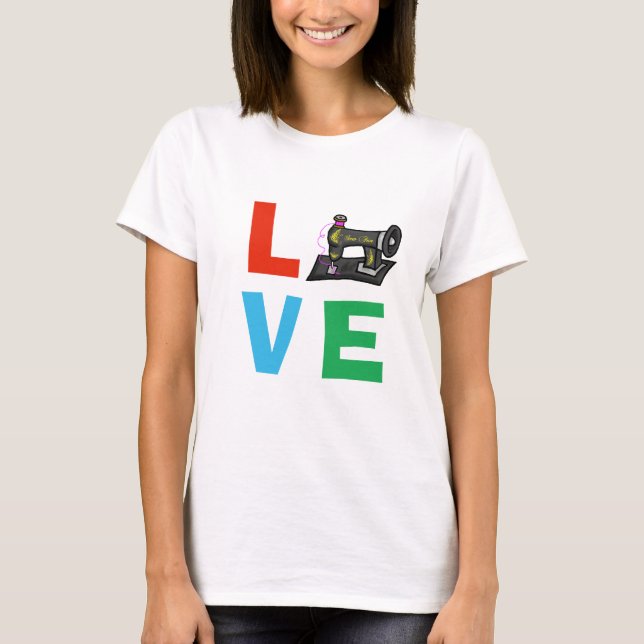 Liebe Nähen Graphic T - Shirt (Vorderseite)