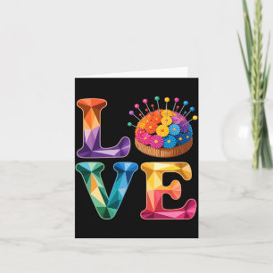 Liebe Nähen Quilten N Kissen Regenbogen Handwerker Karte