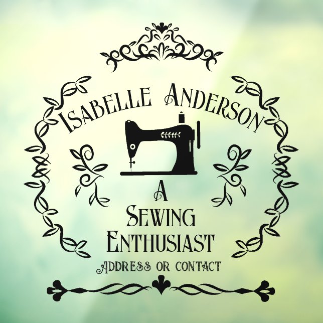 Liebe Nähen Vintag Fensteraufkleber (Blatt 3)