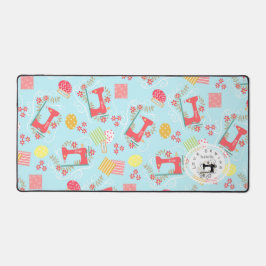 Liebe Nähmaschine Blue Desk Mat Schreibtischunterlage