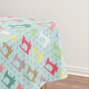 Liebe Nähmaschine Blue Tablecloth Tischdecke