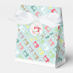 Liebe Nähmaschine Silhuoette Blau   Geschenkschachtel