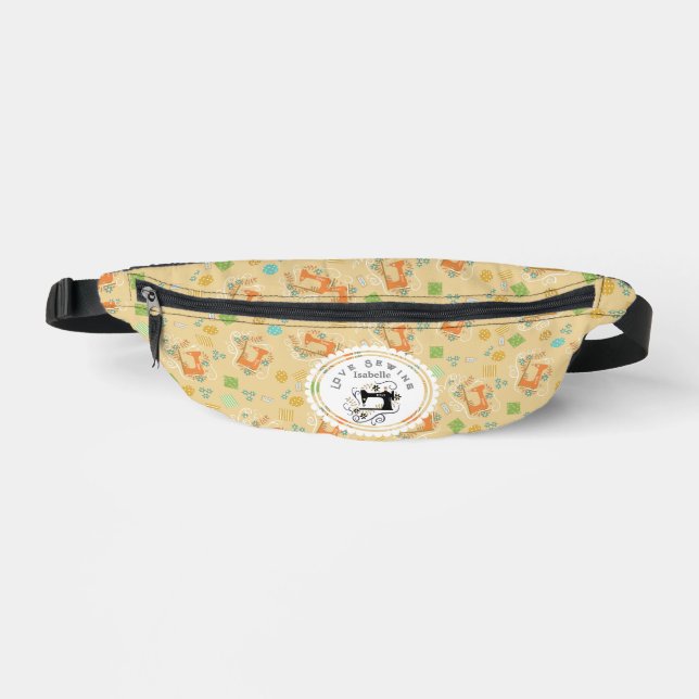 Liebe Nähzubehör Gelb Bauchtasche (Vorderseite)