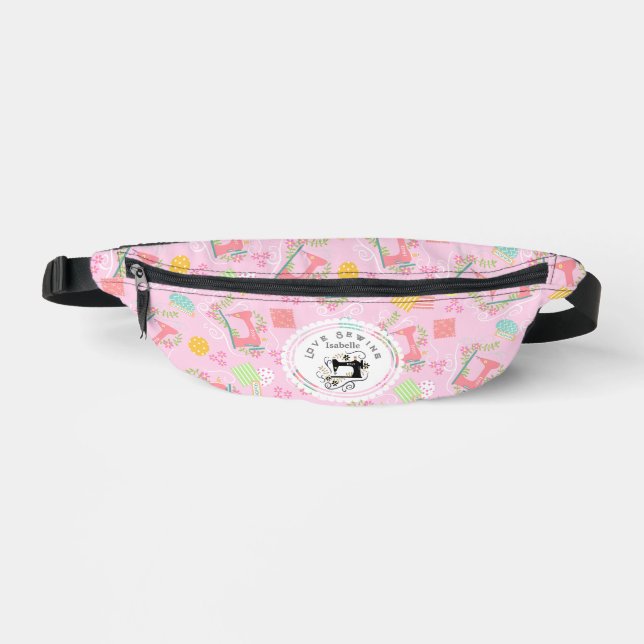 Liebe Nähzubehör Rosa Bauchtasche (Vorderseite)