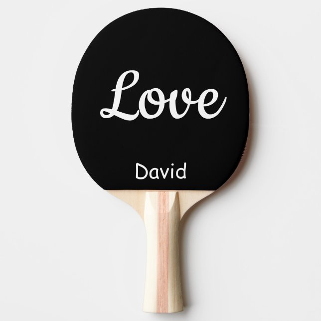 Liebe Name Personalisiert Ping Pong Paddle Tischtennis Schläger (Vorderseite)